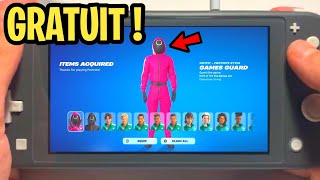 *CODE SECRET* AVOIR TOUT LES SKINS SQUID GAME GRATUITEMENT sur FORTNITE (Glitch Avoir skin gratuit)
