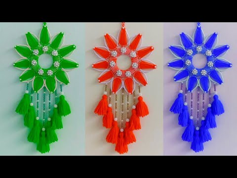 Super Easy Woollen Wall Hanging with Old Bangles | Wall Hanging Craft Ideas