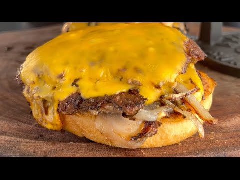 Fried onion smash burgers