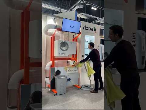 😲 Throw clothes against the wall and they'll go into the washing machine! | Laundry Sprayer Techn...