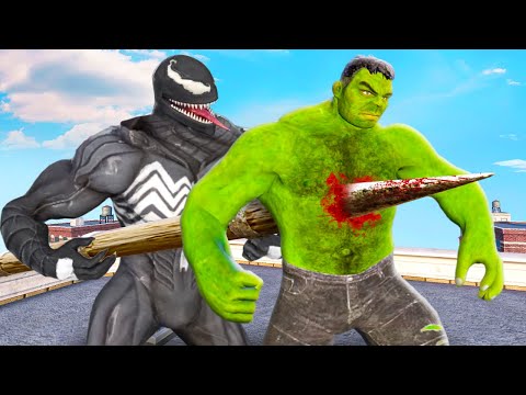 Venom Stabbed Hulk In Npc Battle Of Overgrowth With Oggy And Jack