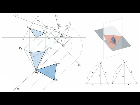 Sección De 1 Tetraedro Por 1 Plano Oblicuo En Sistema Diédrico ...