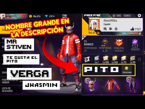 ✍️Como poner *LETRAS GRANDES* en la descripción en free fire en esta actualización 2025 - #FreeFire