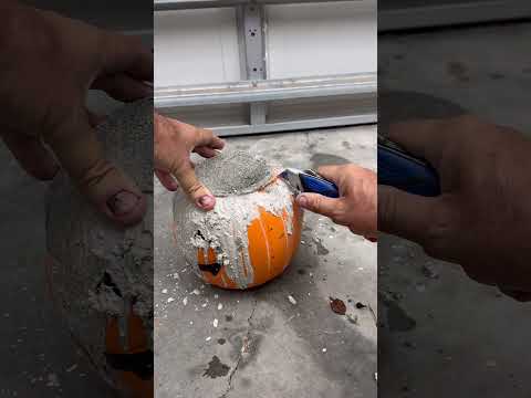 Peter Pumpkin Head! #halloween #concrete #halloweendecor