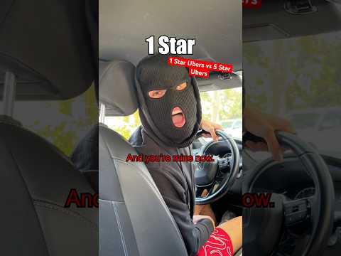 1 Star Ubers vs 5 Star Ubers… 😅😑😂 #shorts #uber #comedy #funny #drive #car #star #stars