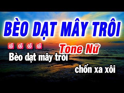 Karaoke Bèo Dạt Mây Trôi Nhạc Sống Tone Nữ | Beat Bảo Hưng
