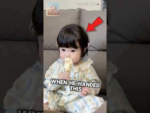 Adorable Little Girl Wants Ice Cream, But Dad Gives Her This! 😅❤️ #shorts