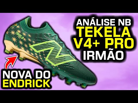 Nova TEKELA V4+ Pro do ENDRICK 😱 - Análise chuteira campo New Balance Tekela Endrick Irmão