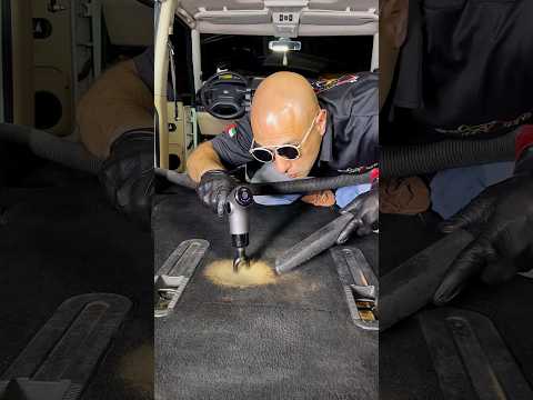 Crazy way how to remove the sand from the carpet 🔥. #wow #crazy #problem #cleaning #car #automobile