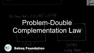 Problem-Double Complementation Law