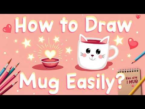 How to Easily Draw a Cat Mug?