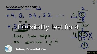 Divisibility test for 4