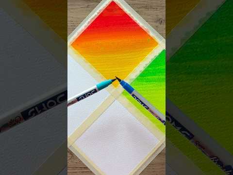 Easy Painting with DOMS brush pen🤔😱 #shorts #craft #art #drawing #crafts #satisfying