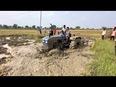 Eicher 4wd tractor working in mud | tractor videos |