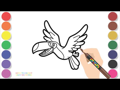 Easy Toucan Drawing for Kids | Fun Animal Drawing Tutorial Step-by-Step