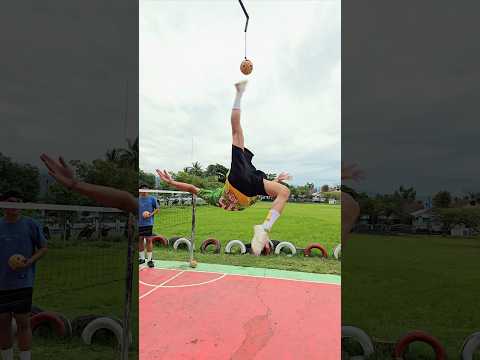Latihan Bola Gantung 3 Meter’s? 🤯😳#rollspike #spike #sepaktakraw
