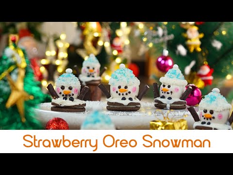 Strawberry Oreo Snowman | स्ट्रॉबेरी ओरियो स्नोमैन