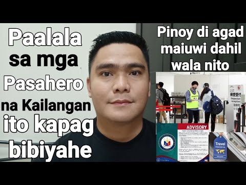 EMBASSY NAGPALALA SA MGA PILIPINO NA KUMUHA NITO KAPAG PUPUNTA SA BANSANG ITO | TRAVEL REQUIREMENTS