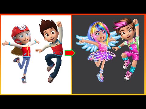 PAW PATROL: Ryder, Katie GLOW UP Into My Little Pony - Paw Patrol Transformation