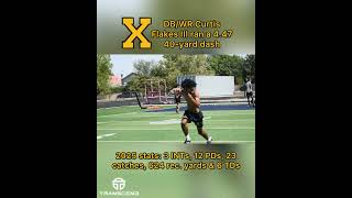 St. Pius X DB Curtis Flakes III runs an official (laser) 4.47 40-yard dash