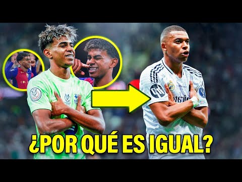 ¿POR QUÉ DIABLOS dicen que LAMINE quiere COPIAR a MBAPPÉ?¡Y el significado de cada FESTEJO QUE HACE!