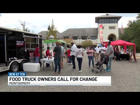 YouTube video thumbnail: Montgomery Food Truck Owners Call for Change