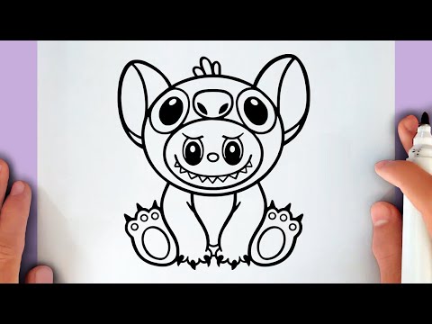 Cómo Dibujar a Labubu Stitch – ¡Dibujo Paso a Paso Adorable!