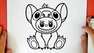 Cómo Dibujar a Labubu Stitch – ¡Dibujo Paso a Paso Adorable!