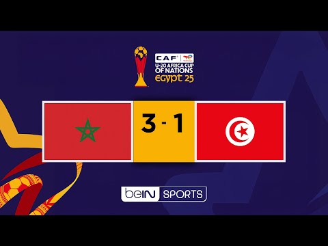 ملخص المباراة بي ان سبورت تونس - المغرب