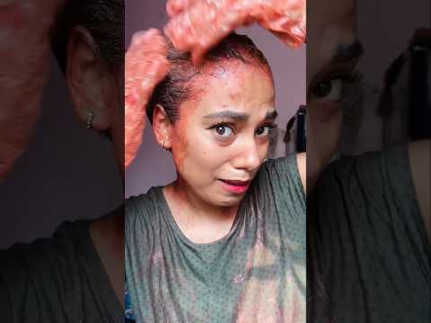 Hair Color Using 2 Different Shade😭 Challenge #challenge #funnychallenge #missgarg #shorts #funny