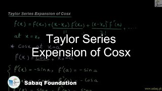 Taylor Series Expension of Cosx