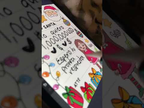 Yo haciendo mi carta a SANTA CLAUS 🎅🏻 JAJAJA #navidad #betsydoodles