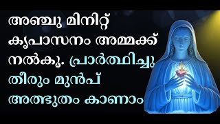 വെറും  അഞ്ചു മിനിറ്റ് കൃപാസനം അമ്മക്ക് നൽകൂ. പ്രാർത്ഥിച്ചു തീരും മുൻപ് അത്ഭുതം കാണാം  #kreupasanam