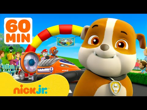 Patrulha Canina | Rubble & Patrulha Canina Competem na GRANDE Corrida! | 60 Minutos | Nick Jr.