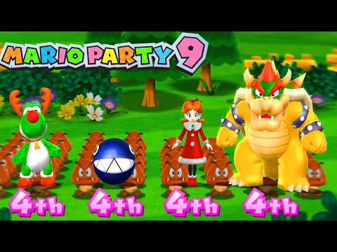 Mario Party 9 Step It Up - Yoshi vs Chaip Choop vs Daisy vs Bowser  #MarioGame Master Difficulty