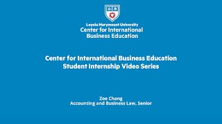 LMU Summer Internship 2025 Video Series: Zoe Change