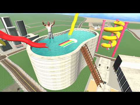Franklin Built Biggest Swimming Pool in Indian Bike Driving 3D | GTA 5