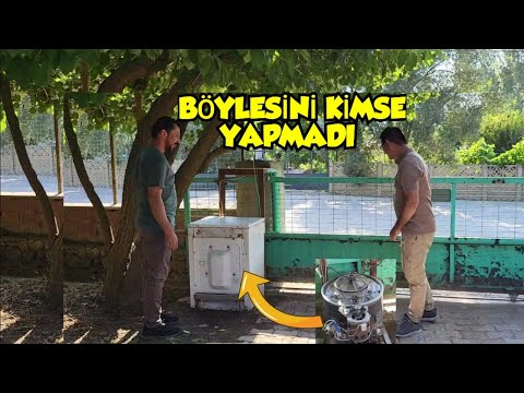 Böylesini hiç görmedim çamaşır makinesi motoru ile çalışan otomatik kapı sistemi