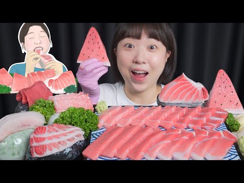 부위마다 식감이 매력적인 참치🐟Mukbang eating show