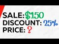 Calculating Original Prices from Discounts
