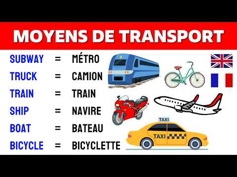 Lesson 3 ✪ Moyens de Transport en Anglais 📚 Means of Transport in English ✔