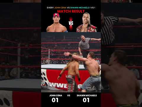 Every John cena vs Shawn Micheals PPV and Raw and Smackdown Match Result