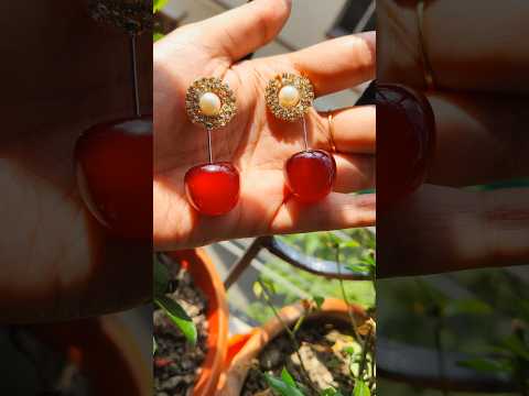 মাসির মেয়ের জন্য Clay দিয়ে Cheery Earrings বানিয়ে দিলাম #claycraft #handmadeearrings