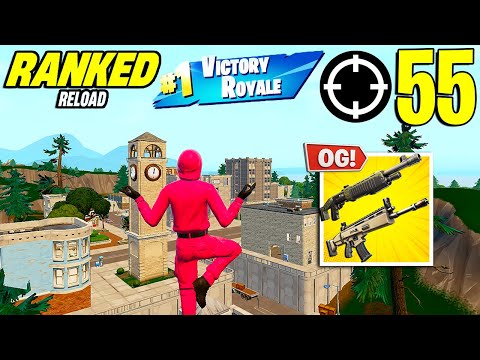 55 Elimination Solo Vs Squad "Ranked RELOAD” Gameplay Wins (NEW Fortnite Squid Games PS4 Controller)