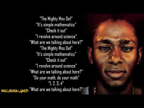 Mos Def - Mathematics (Lyrics)