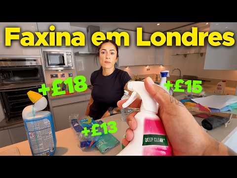 Ganhamos £156 (1100 Reais) em um dia pra limpar essa casa em LONDRES!