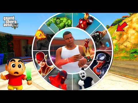 Franklin Playing As Every Superhero Using His Magical Watch in GTA 5!