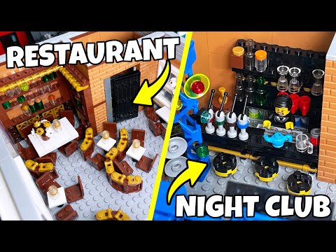 Building a LEGO Night Club & Upscale Restaurant | Custom LEGO Modular Building Part 2