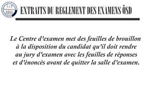 EXTRAITS DU REGLEMENT DES EXAMENS ÖSD