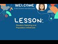 Exploring Random Sampling and Population Inferences